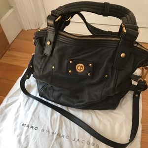 Marc by Marc Jacobs totally turnlock black satchel